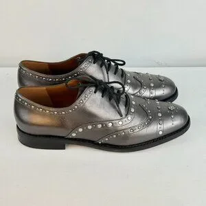 Coach | Shoes | Us 9b Womens Coach Tegan Oxford Gunmetal Leather Tea ...